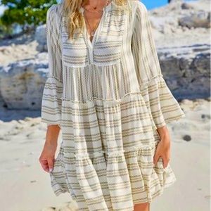 Elan NWT white babydoll cover up dress